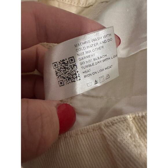 Cider Women’s Small White Denim High Waist Wide Leg Jeans - Picture 8 of 10